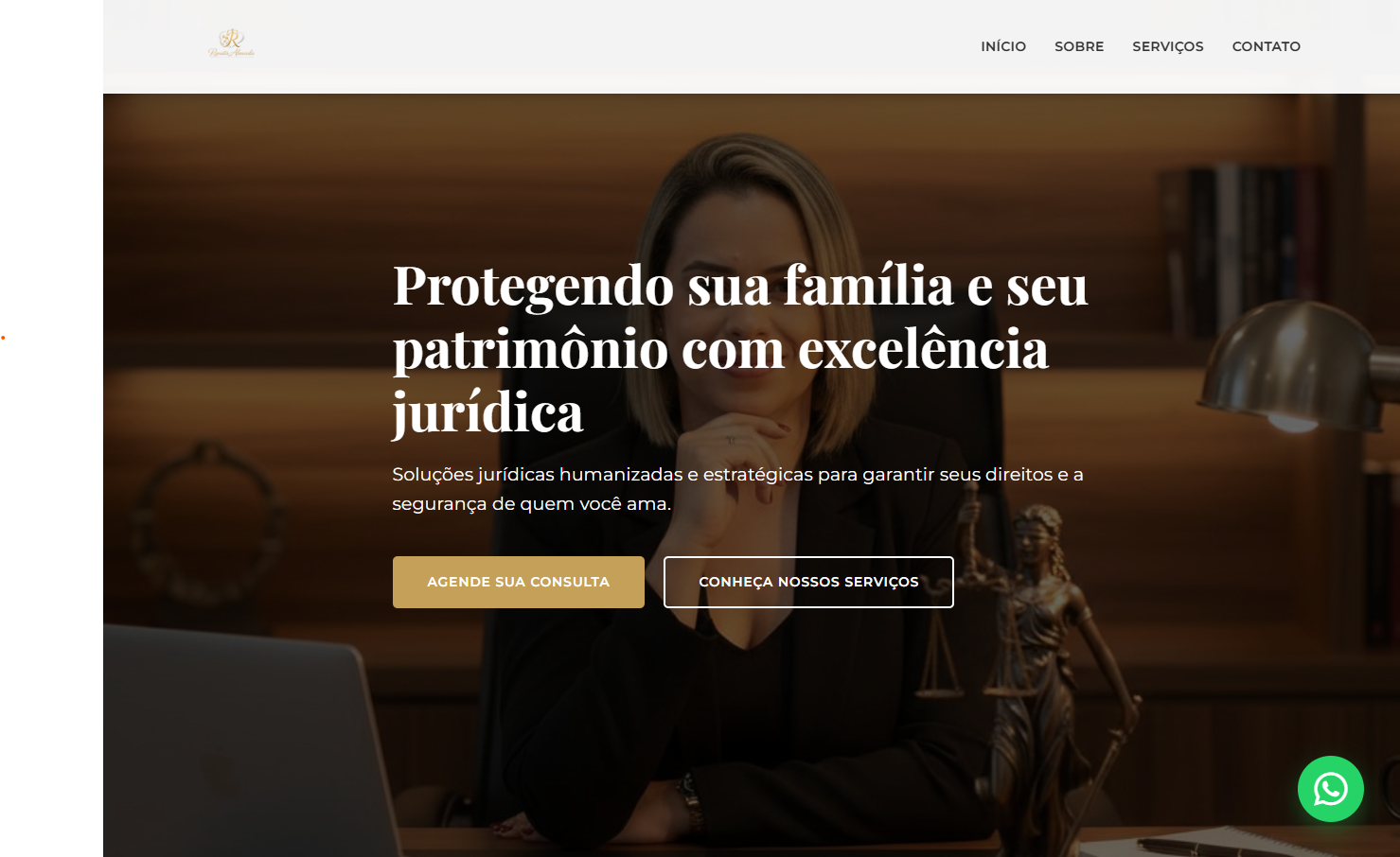 Prévia do site Advogada Renata Almeida