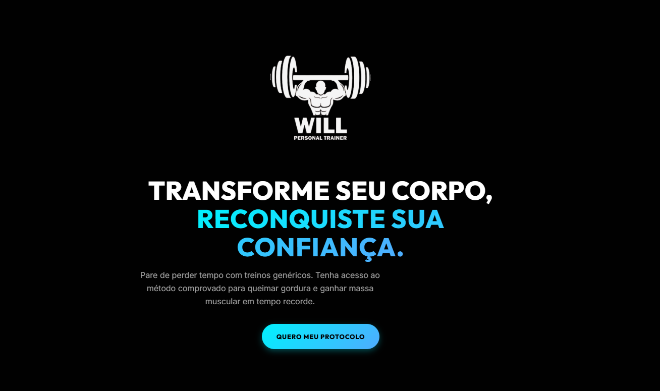 Prévia do site Personal Will